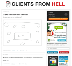 CLIENTS FROM HELL （http://clientsfromhell.net/）