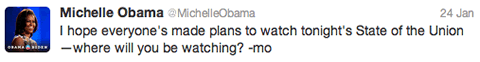 ミッシェル・オバマ自身のツイート