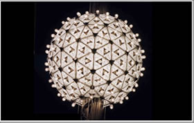 ウォーターフォード社製のクリスタルが使われた 2000年のクリスタルボール （写真はtimessquarenyc.orgより）