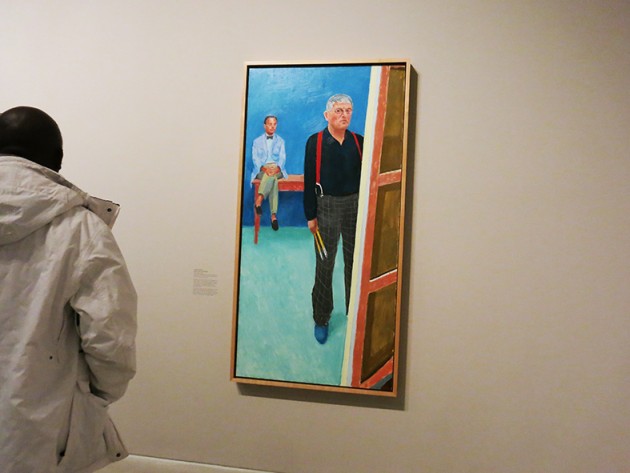 “Self-Portrait with Charlie" (2005) ©David Hockney