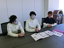 阿部さん(左)、則兼さん(真ん中)、cocoonaさん(右)