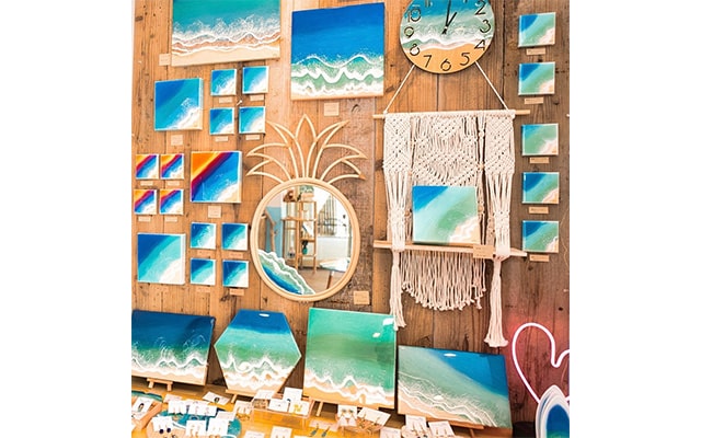 湘南発のオーシャンレジンアート〈Ocean in the hands〉 が関西初登場